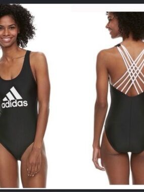 Adidas cross back swim suit size M